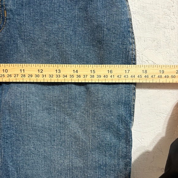 VTG Y2K Old Navy Blue Denim Jean Pencil Skirt With 9” Slit Sz 2 90s - Picture 8 of 9